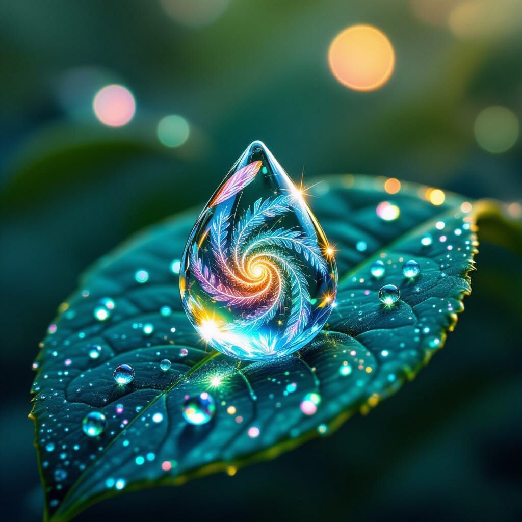 a single droplet of water   by @Monika