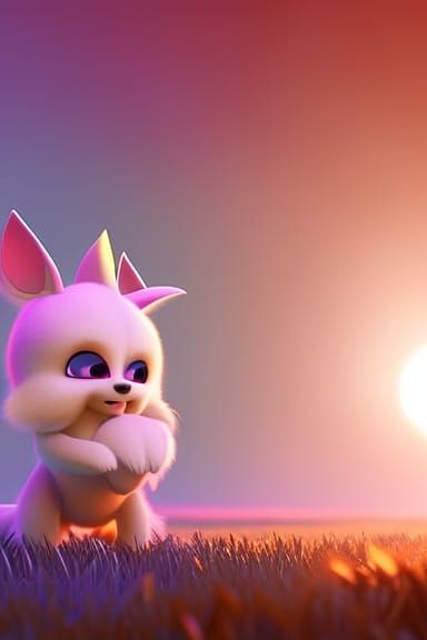 cute lovable puppy, Pixar, Disney, concept art, 3d digital a...
