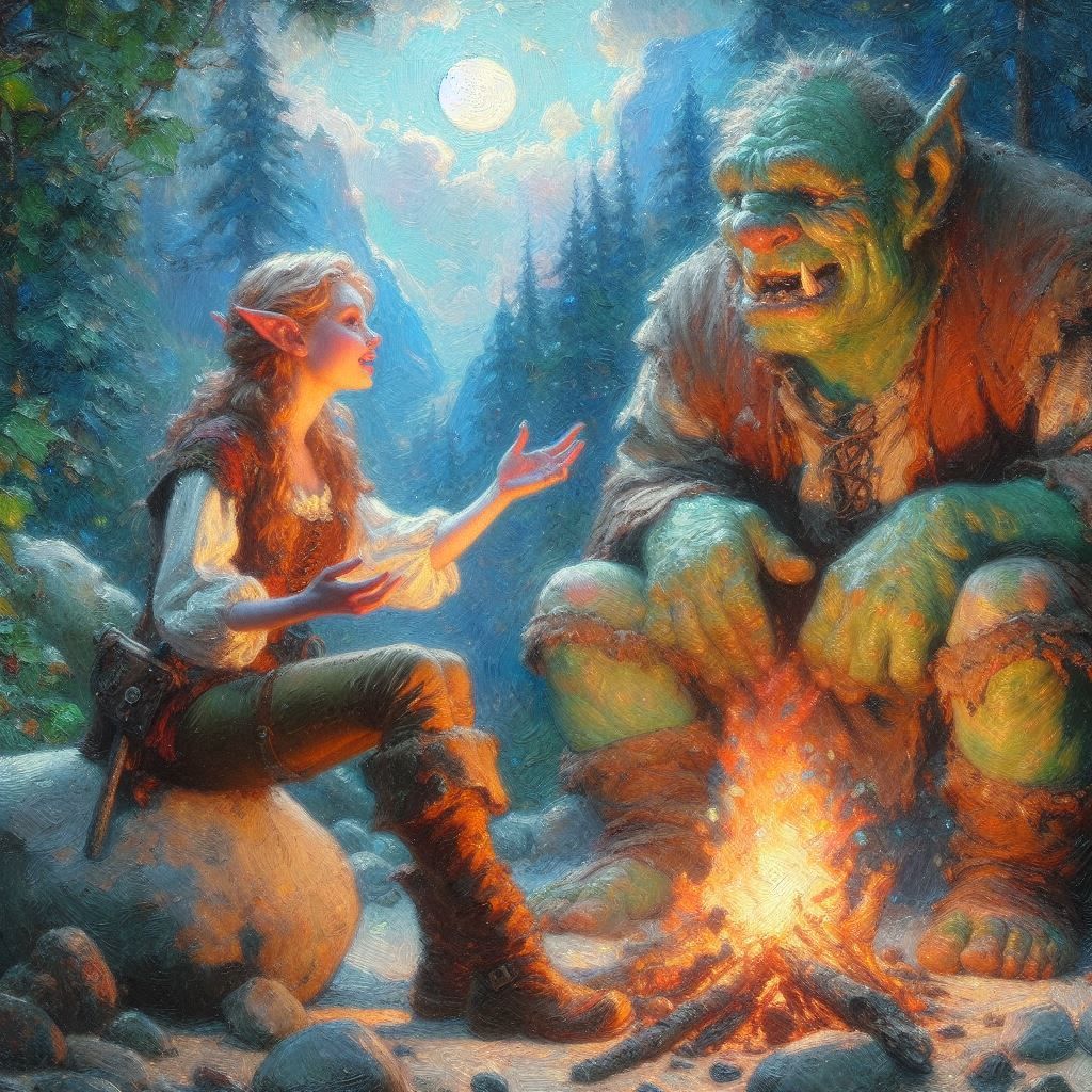 She told him stories.