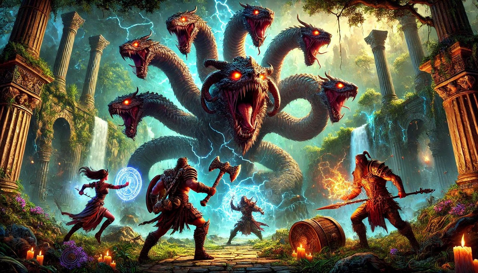 Adventurers against the hydra