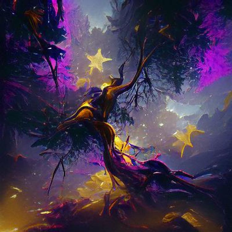 Trees Stars Dark Ai Generated Artwork Nightcafe Creator 8904