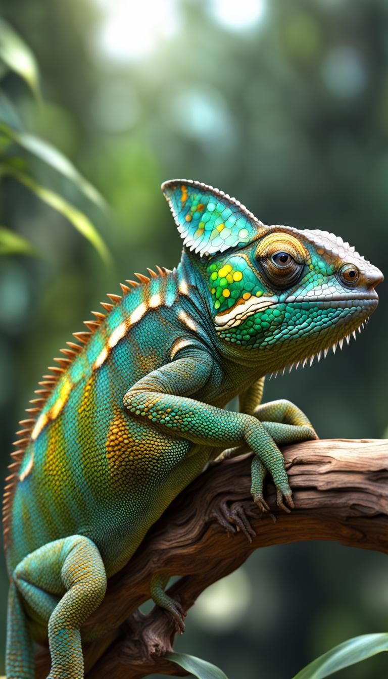 Chameleon, realistic, Ultra Realistic, HDR, 4k resolution - AI ...