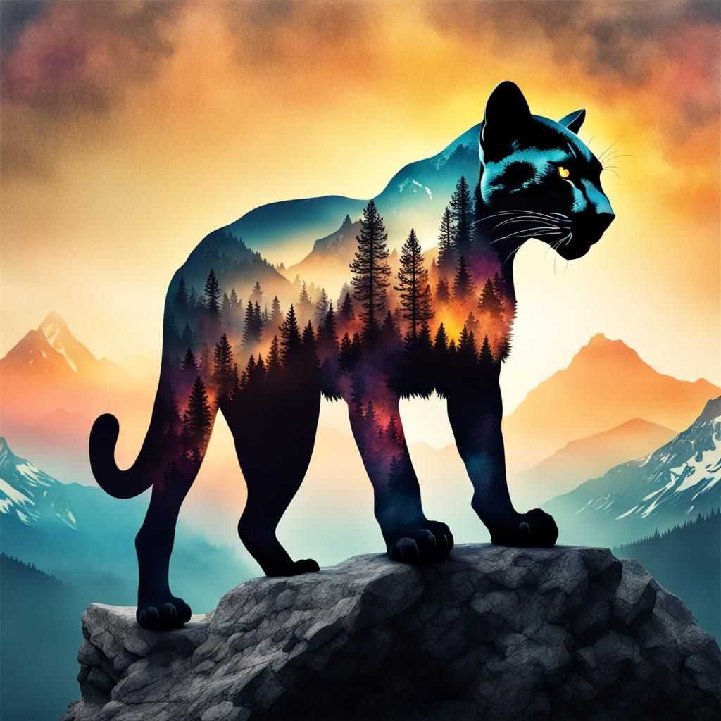 Panther & Forest  by @Gokiburi