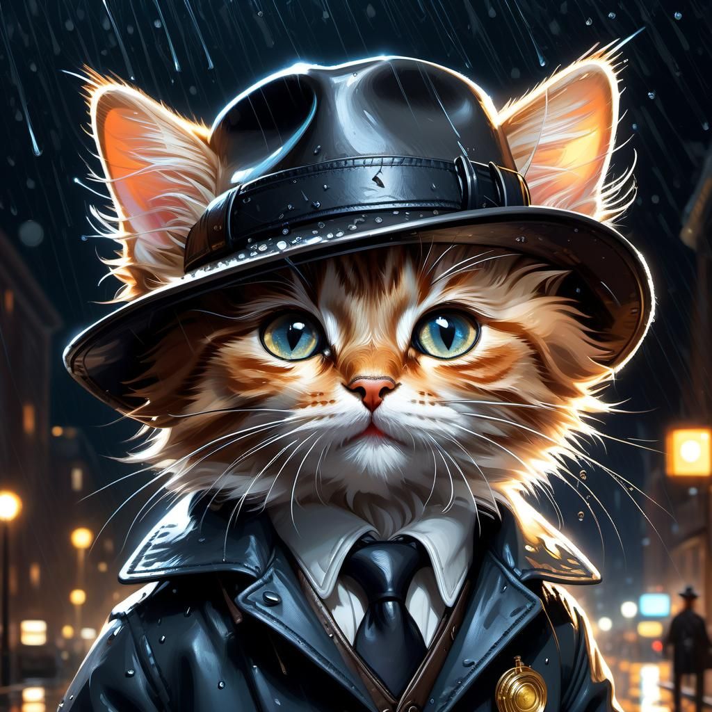 Detective Mew  by @MistyCrystal