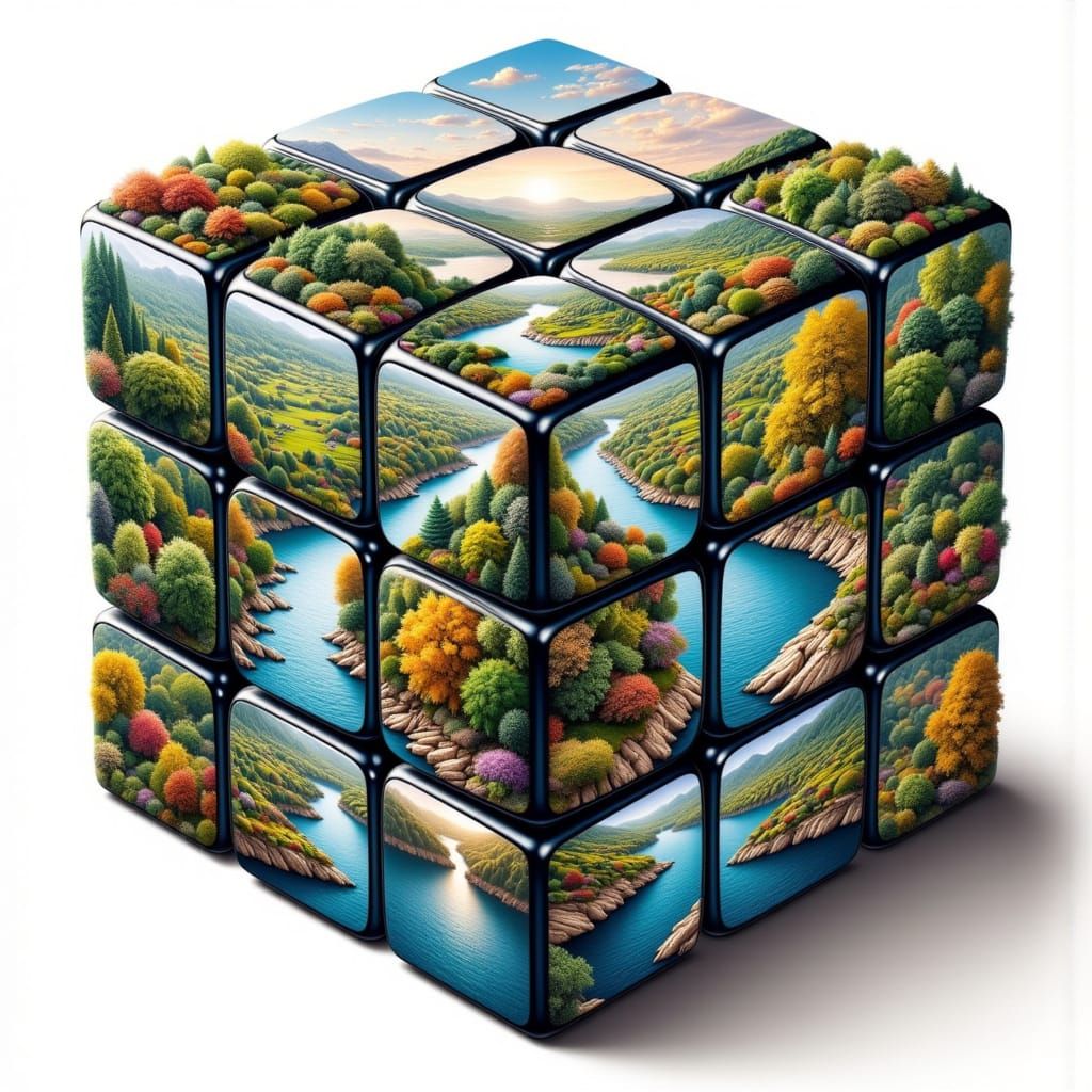 cube riverscape