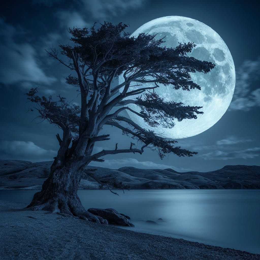 A monochromatic night scene   by @BethM-L