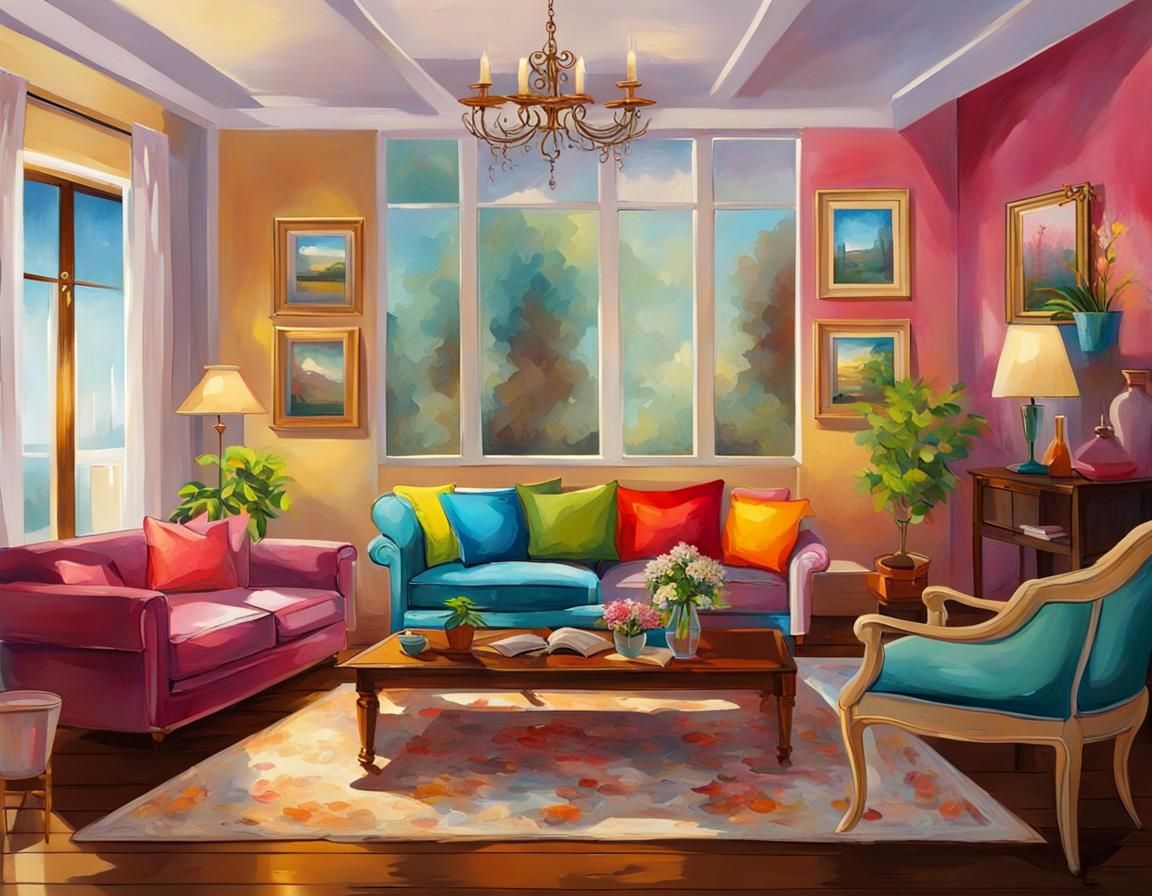 Living room - AI Generated Artwork - NightCafe Creator