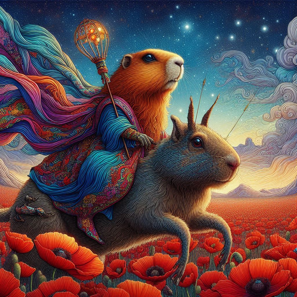 Marmot Riding his Grasshopper IV