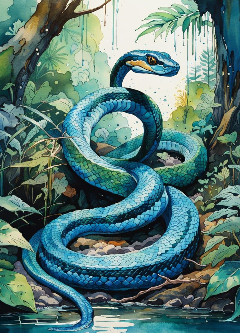 Cobra Snakes - AI Generated Artwork - NightCafe Creator