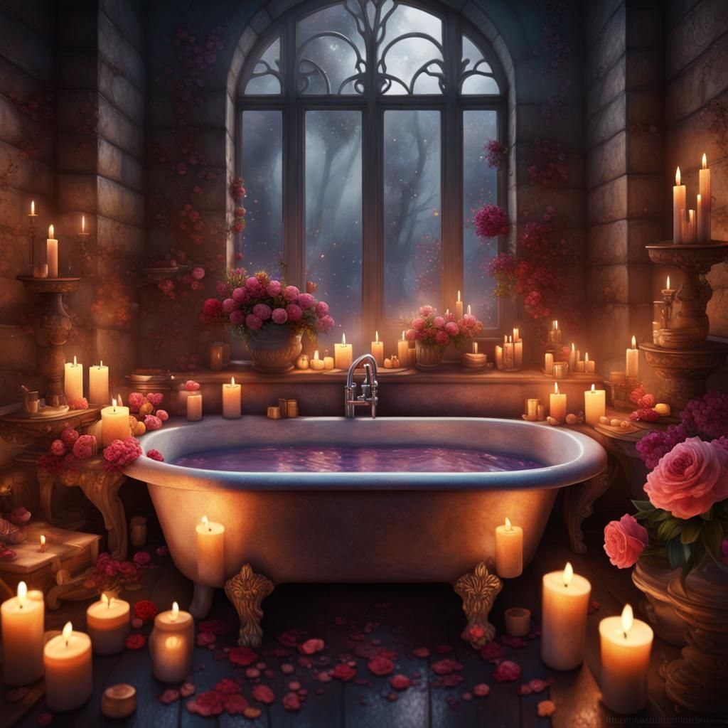 A Relaxing Bath  by @Ellie_Valkyrie