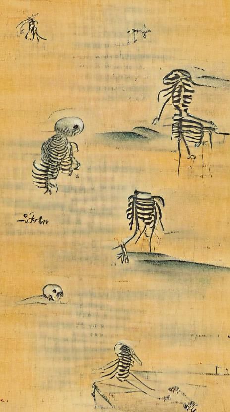 Detail of a drawing attributed to the Zen monk Ikkyū Sōjun (...