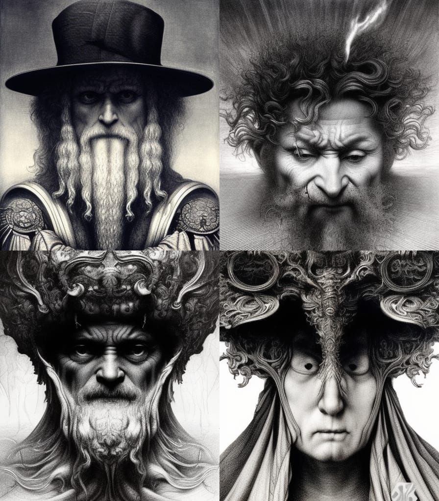 portrait of an angry God