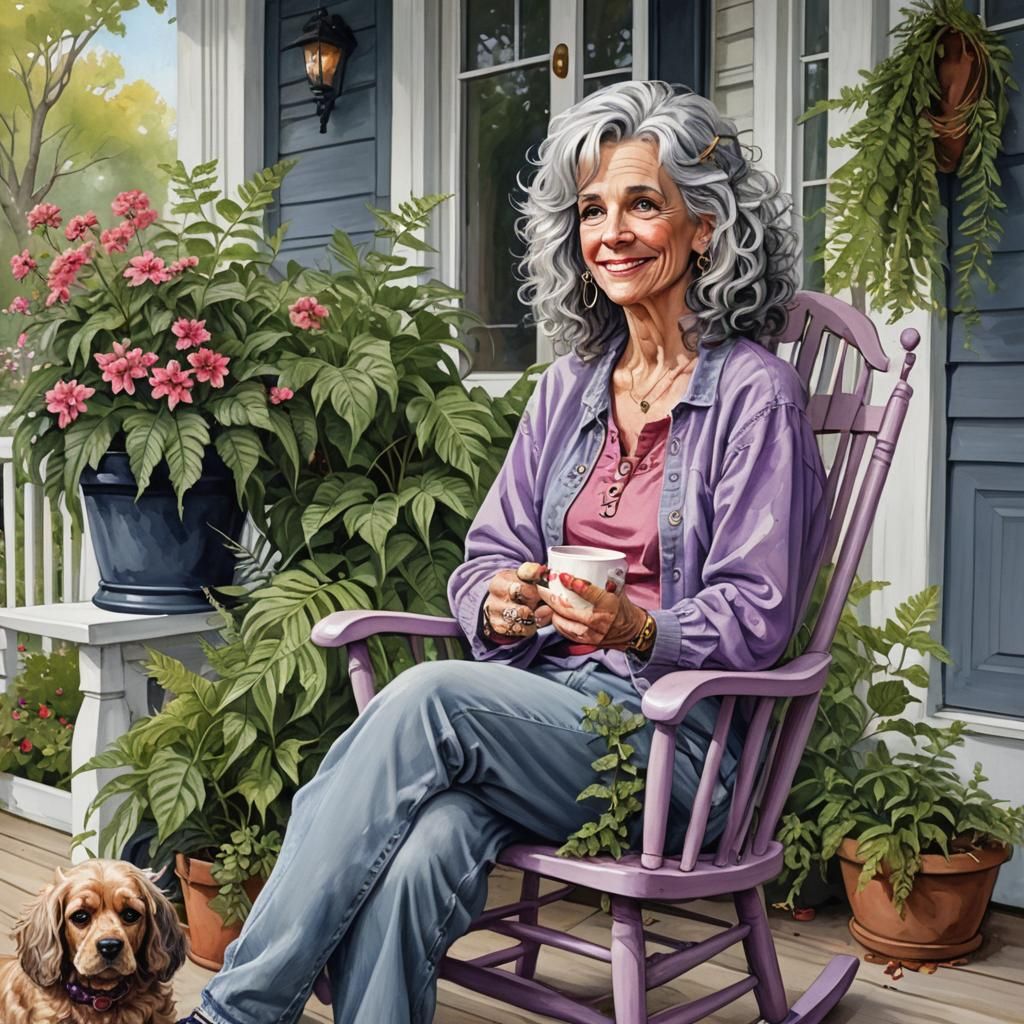 Relaxing on Porch 1
