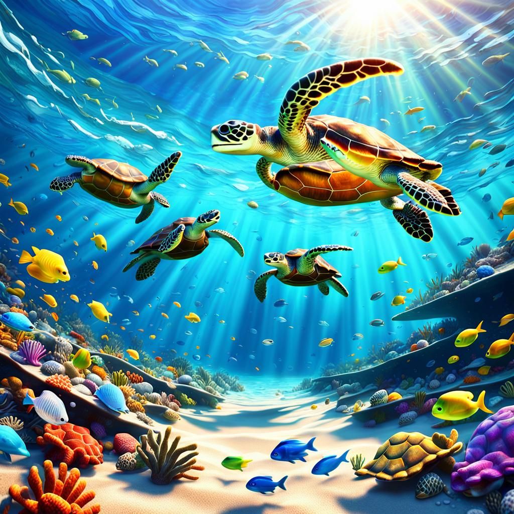 Volunteers Clean Ocean in Pixar-Style 3D Rendering