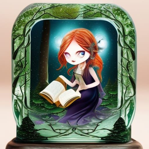 Woman is reading