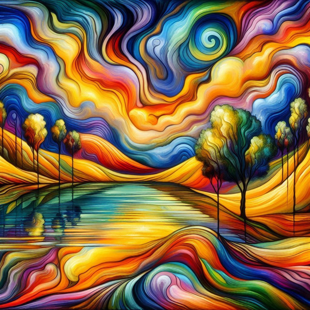 Expressionist landscape