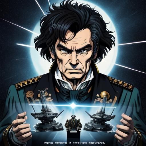 Ludwig van Beethoven Star Fleet captain at the helm of a sta...