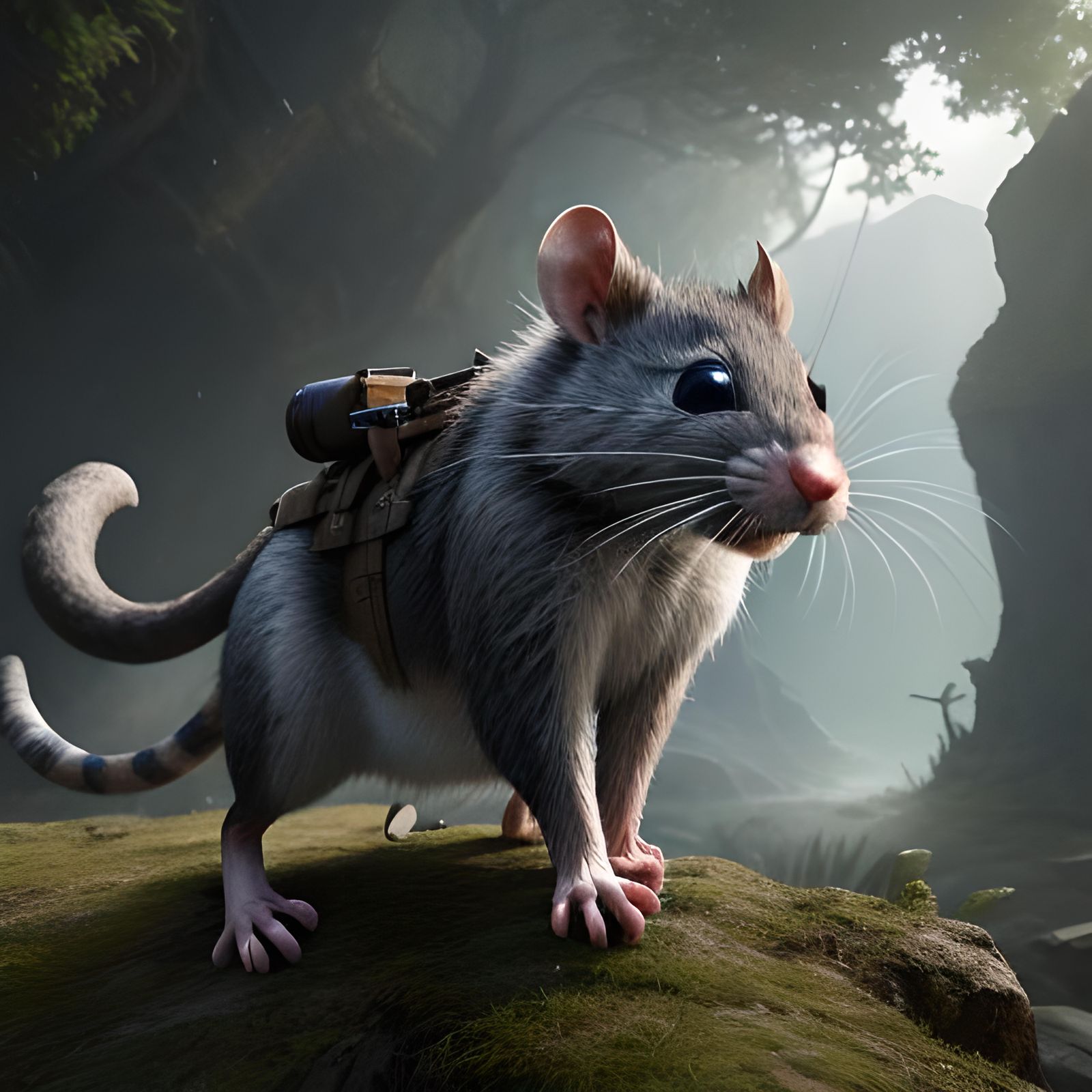 Forest rat looking for its rider - AI Generated Artwork - NightCafe Creator