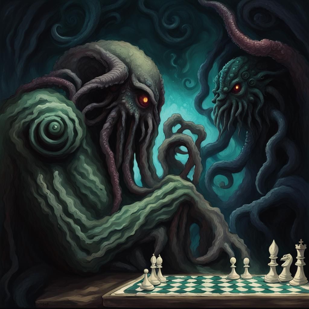 Cosmic Chess: Cthulhu vs. Yog-Sothoth - AI Generated Artwork ...