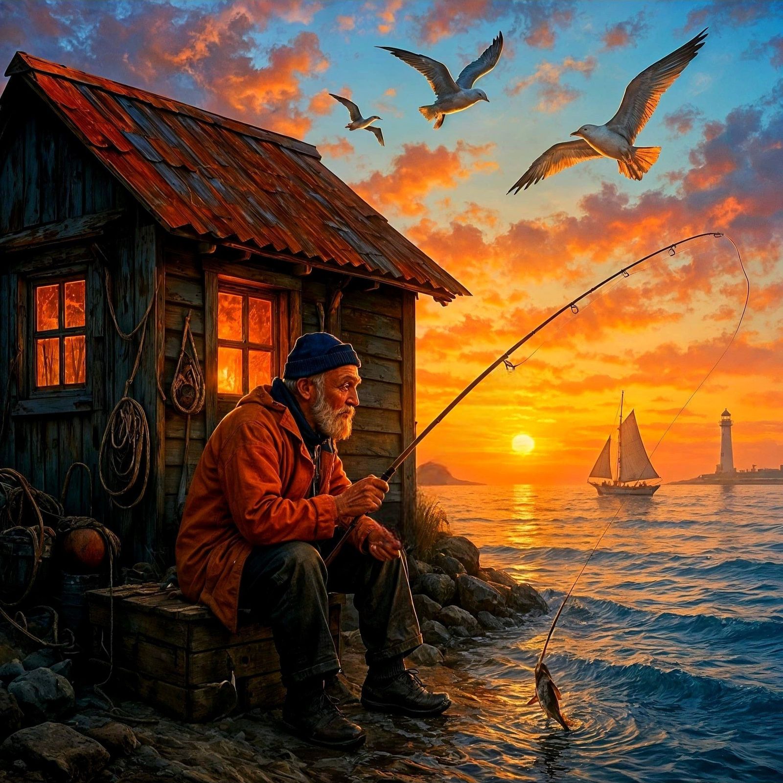 A quiet evening by the sea