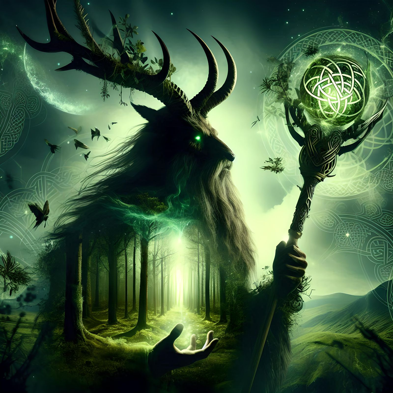 Cernunnos: Celtic God of Nature - AI Generated Artwork - NightCafe Creator