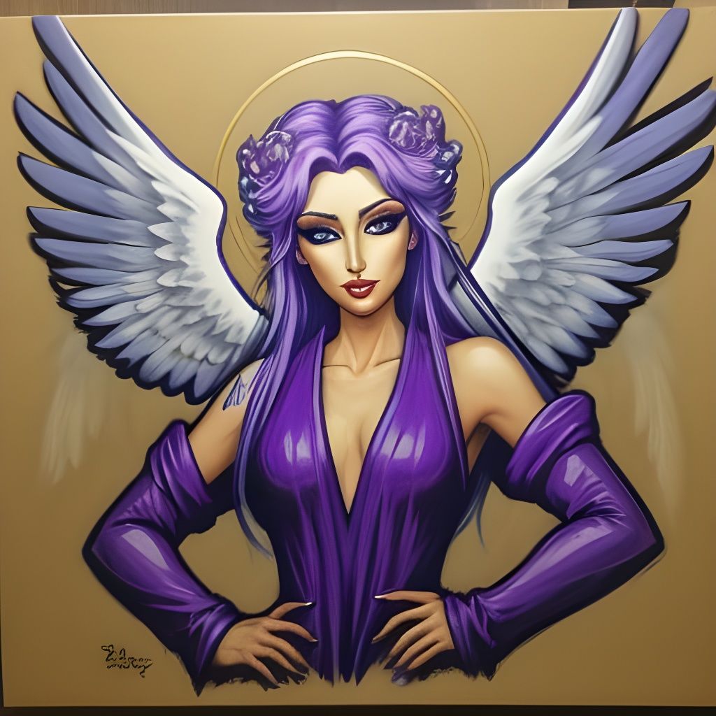 Abstract Angelic Figure in Digital Art Style