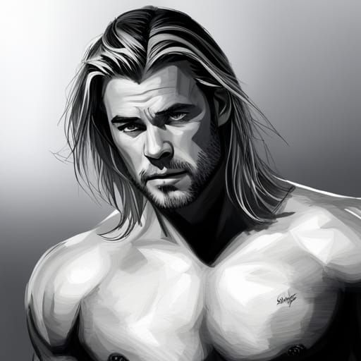 How to draw Chris Hemsworth || Draw Chris Hemsworth from Extraction ||  Extraction - YouTube