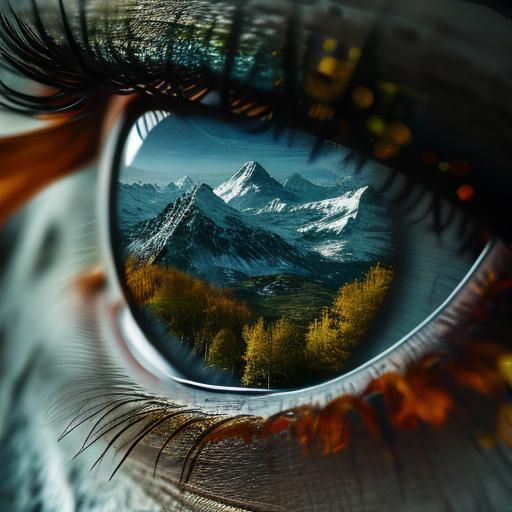 mountain landscape inside an eye   by @niles cc lover