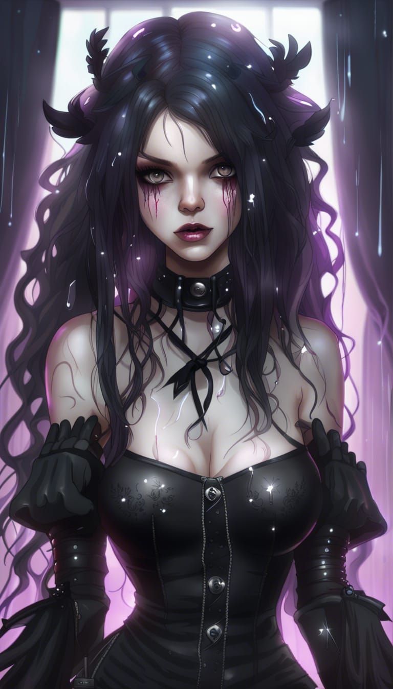 Beautiful goth girl - AI Generated Artwork - NightCafe Creator
