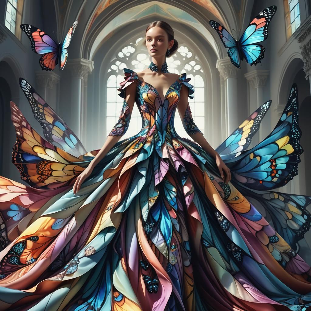  Alexander McQueen Fractals Gown