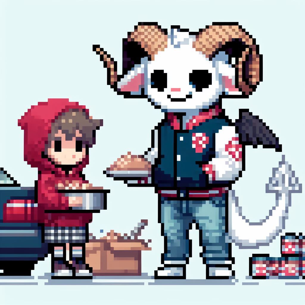 Little Jack Giving Out Meals for the Poor