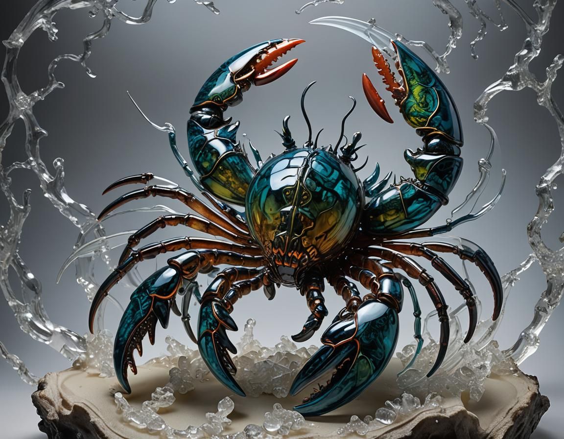 a glass sculpture that conveys