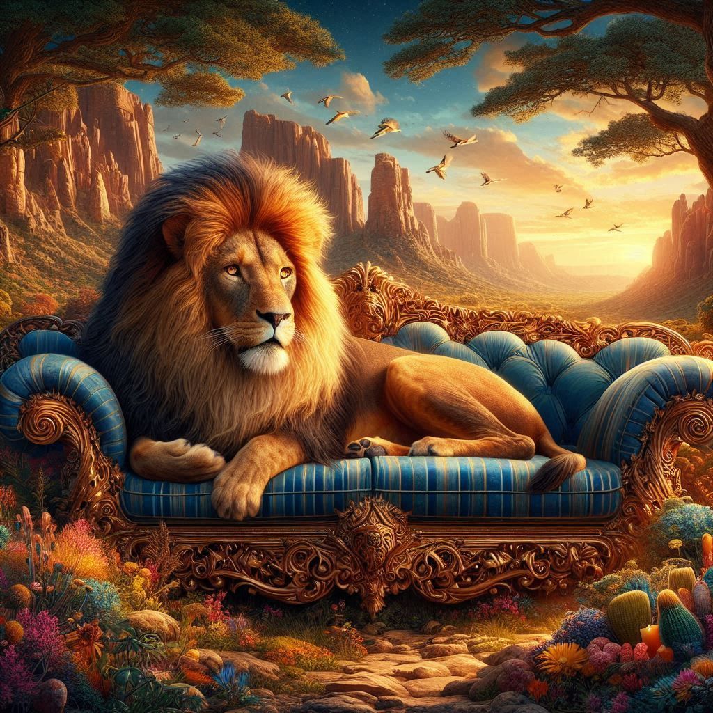 Lion King relaxing in style! (1)