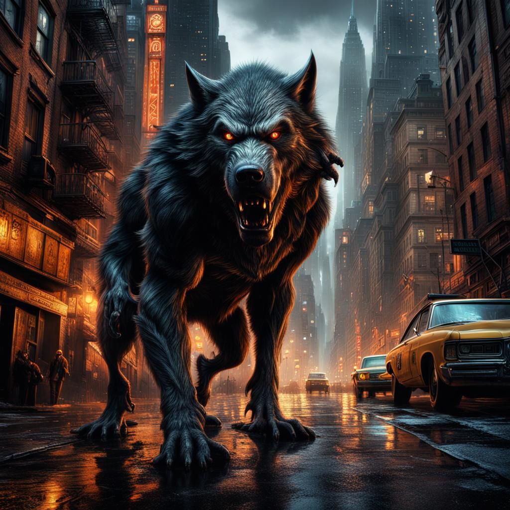 Manhattan Werewolf City - AI Generated Artwork - NightCafe Creator