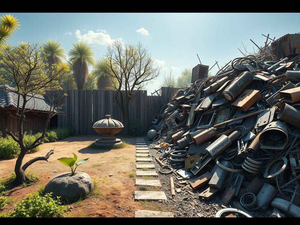 I cleaned out half of my garden ... to the other half