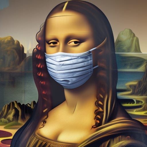 Mona Lisa Staying Safe  by @Robyn Alex Penn