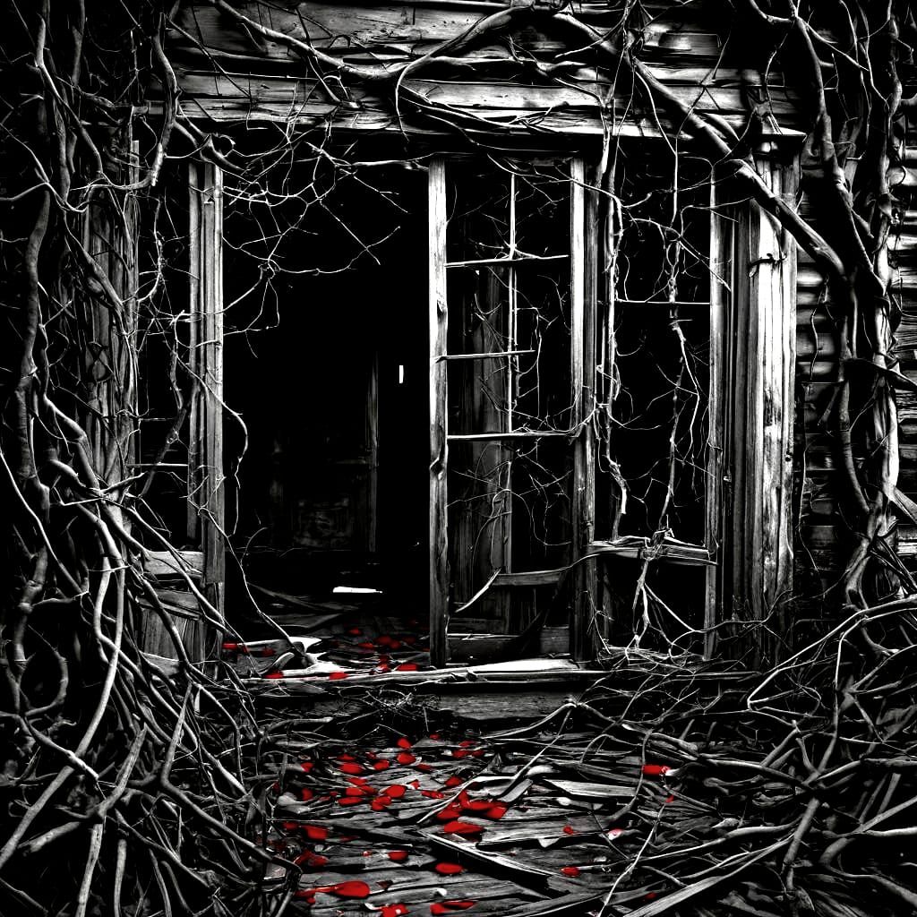 Black-white, with occasionally red. Dark.