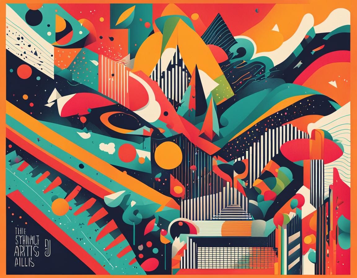 “Album cover sleeve” vibrant, retro-inspired sleeve for a fictional rock band with bold colors and dynamic patterns.
A mysterious, minimalis...