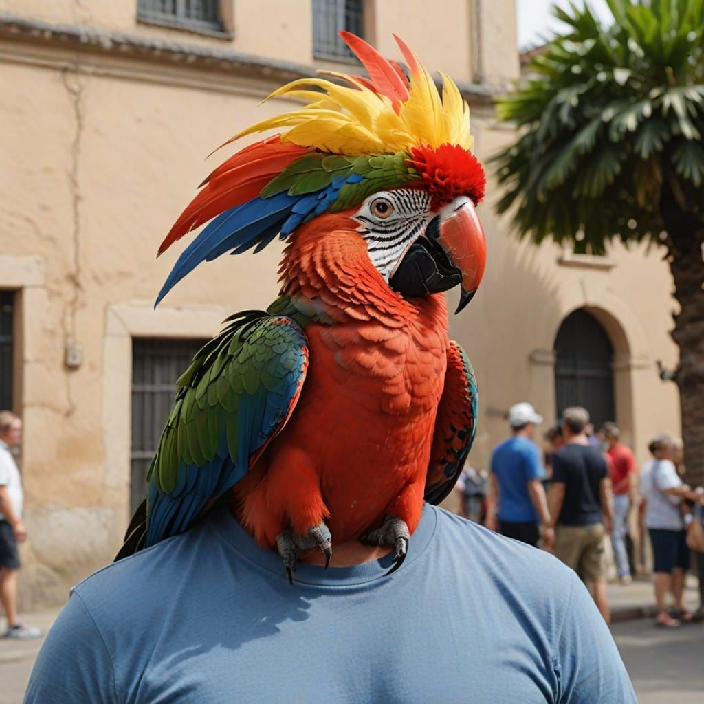 Parrot head  by @MaximoHercon