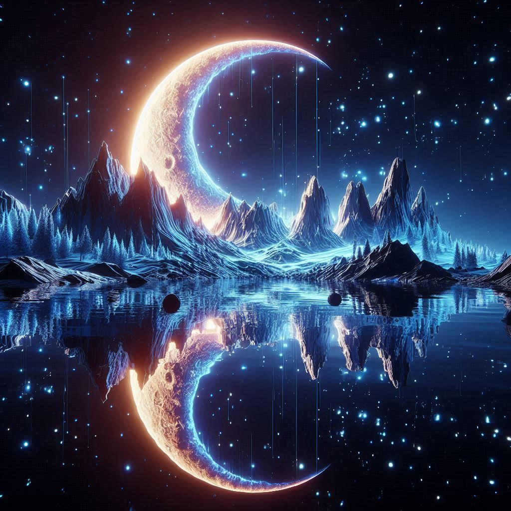 Chasing moonbeams across the night sky