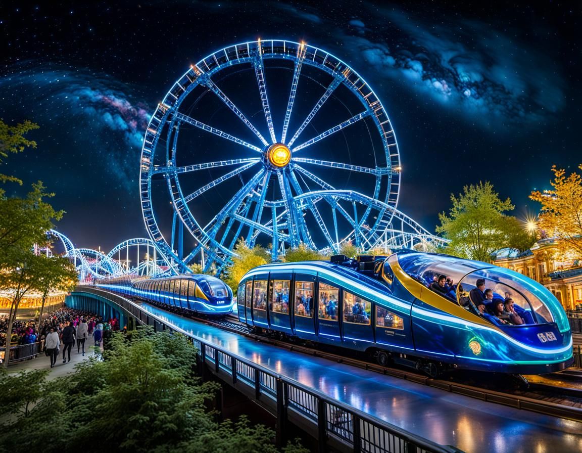 Roller Coaster Theme Park  by @ScorpionAI