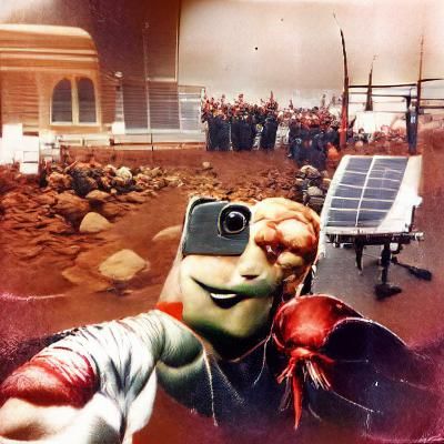 The first Martian selfie