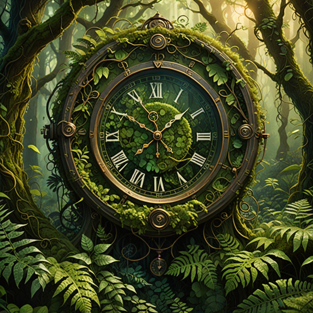 Whimsical Fantasy Forest Timepiece in Earthy Tones