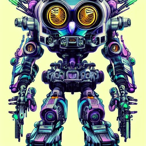 Mecha Owl - AI Generated Artwork - NightCafe Creator