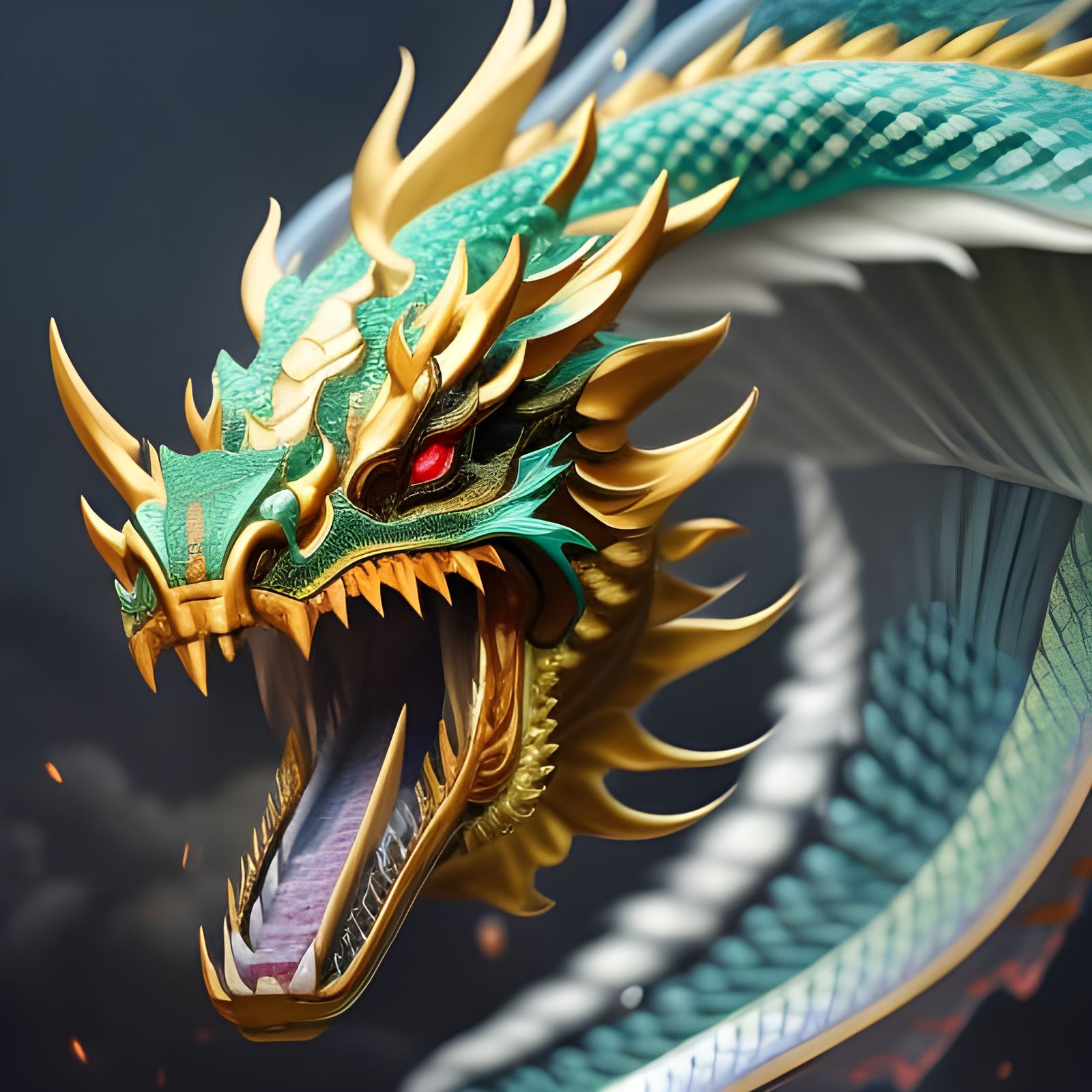 Jade and Gold Dragon