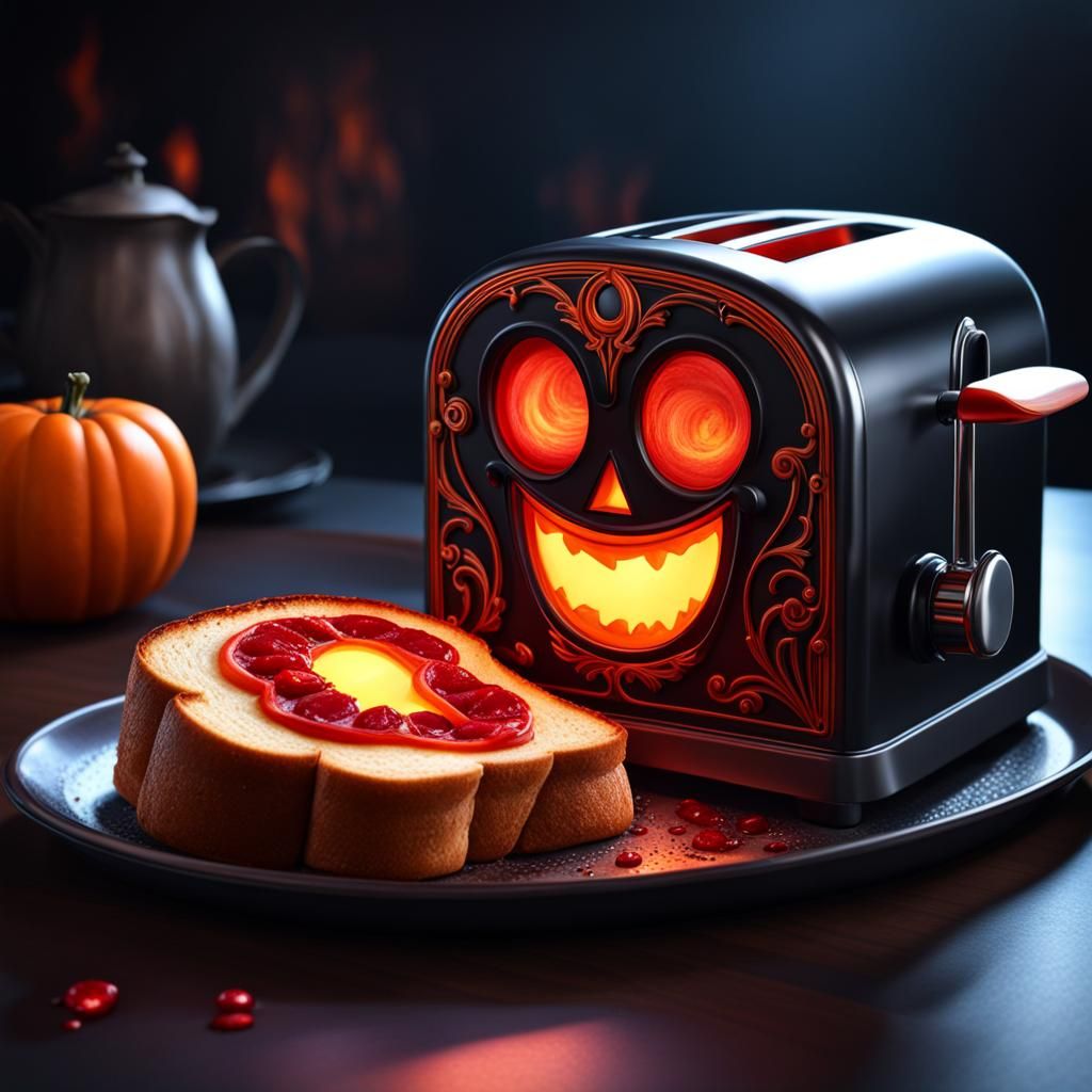 The spooky toaster  by @Riangwalee