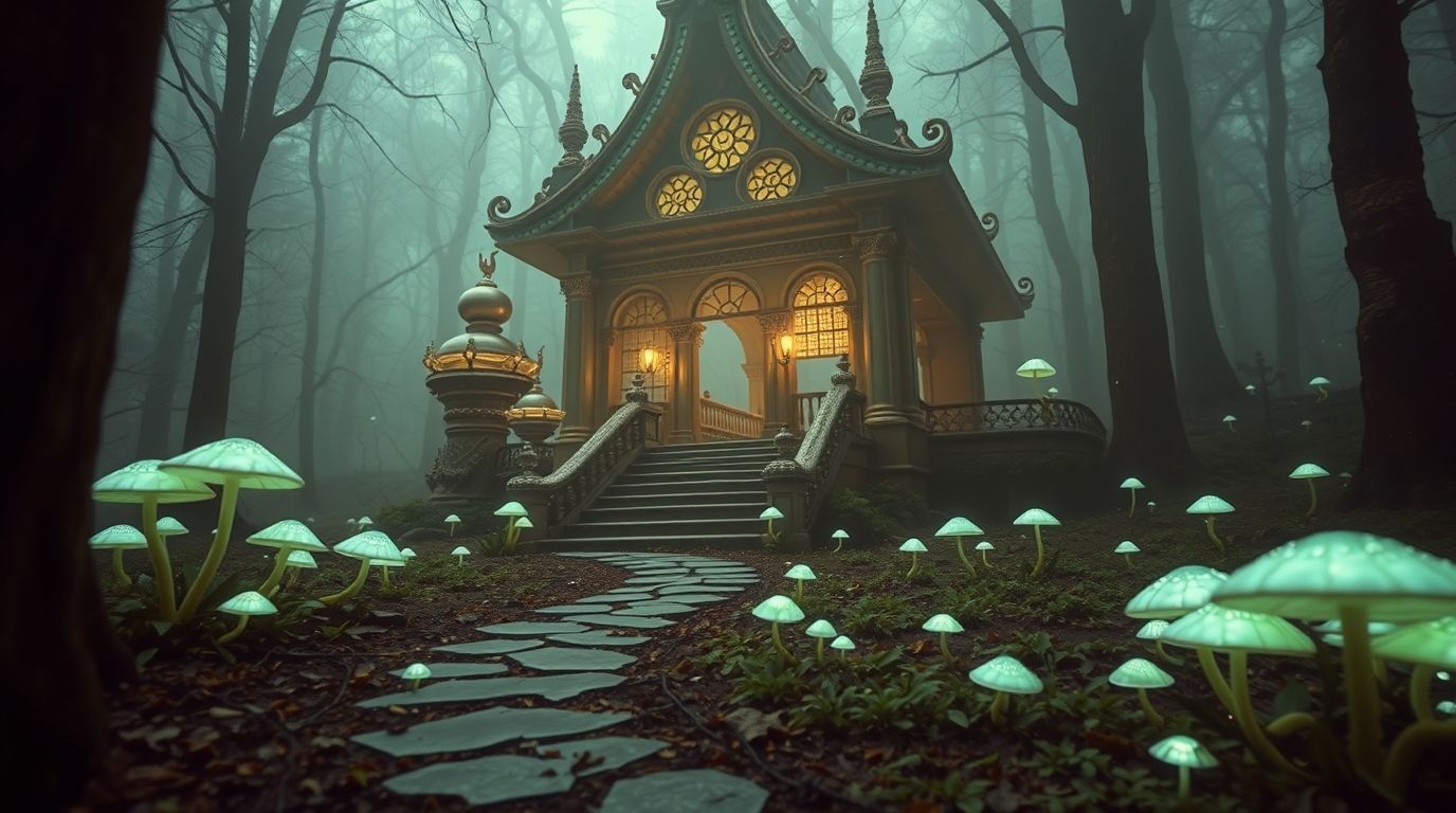 Bioluminescent mushrooms