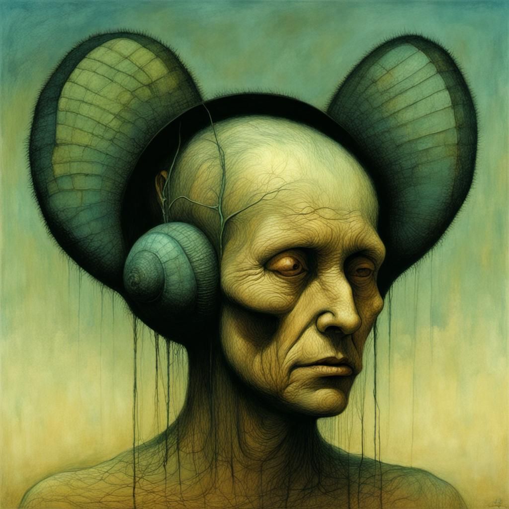 Ears by Zdzislaw Beksinski