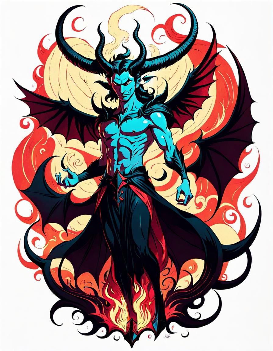 Fallen angel of flame.
