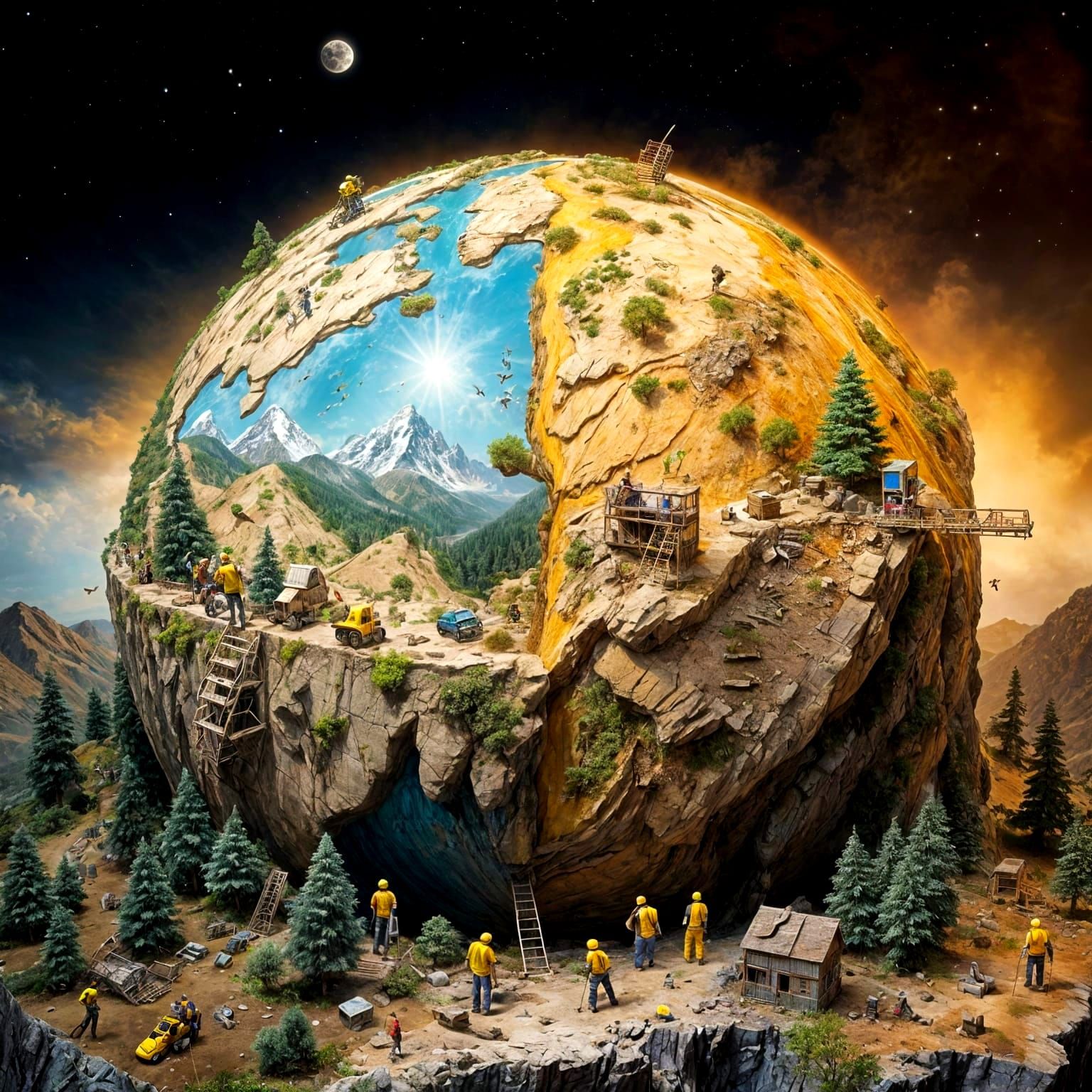 Under Repair Before Darkness Falls  by @Marijana